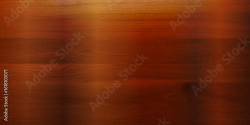 An Intimate Close-Up of High Gloss Lacquered Wood Paneling, Showcasing a Deep, Rich Brown Color with a Reflective Surface and Subtle Natural Grain Texture That Evokes a Timeless Retro Aesthetic"
