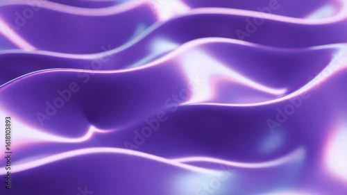 Wallpaper Mural Abstract Flowing Purple Waves with Luminous Edges and Soft Gradients, Close-Up View, Modern Technology Concept Torontodigital.ca