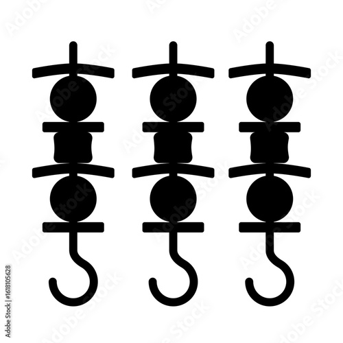 bbq skewer glyph icon