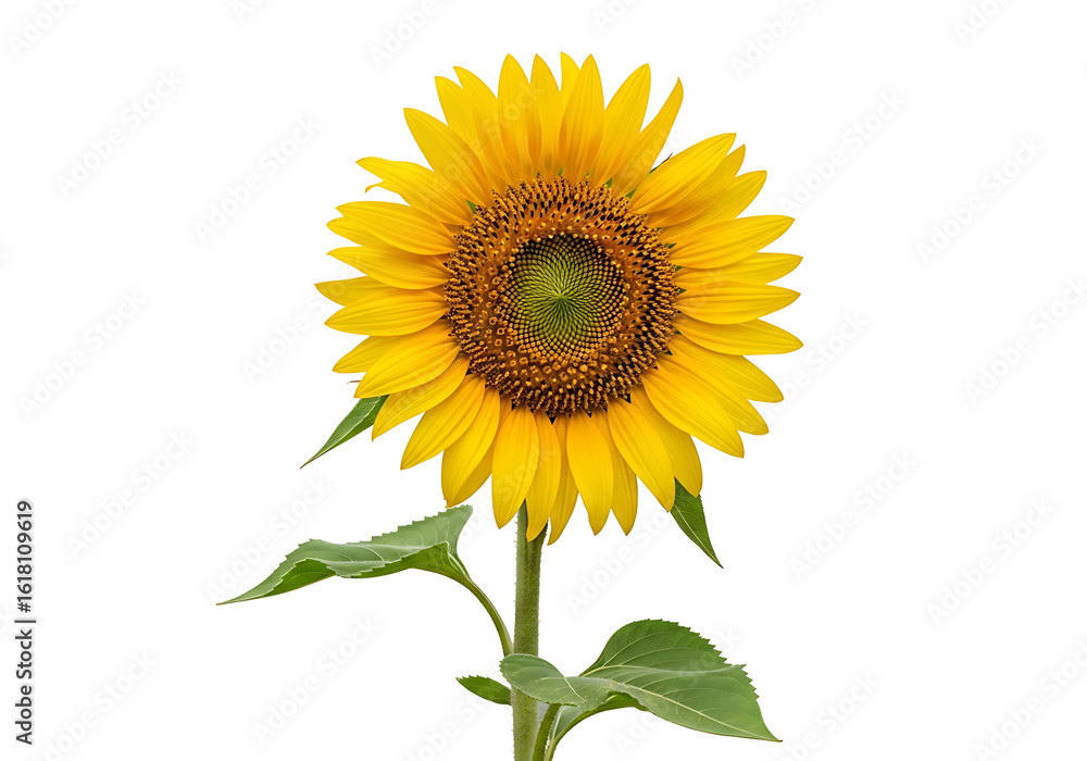 Fototapeta premium Close-up view of a sunflower against a black background.