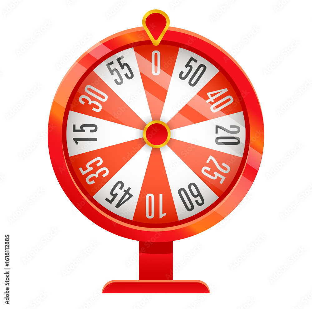 Red Wheel of Fortune; Game Show Graphic Red Wheel of Fortune; Game Show Graphic