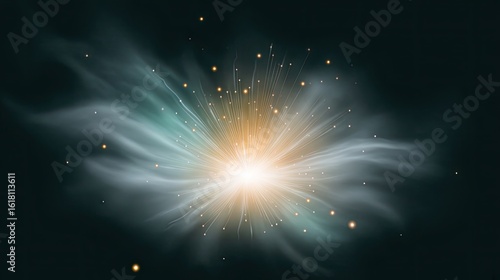 Luminous Radial Burst with Soft Glow