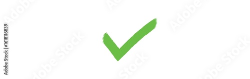 check mark icon, hand-drawn, as if painted with a brush