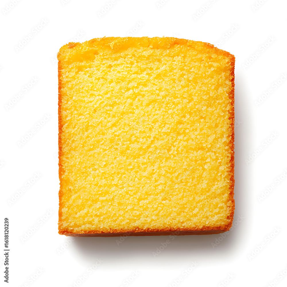 Fototapeta premium Slice of Golden Pound Cake