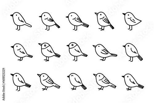 Sketchy Birds: A collection of whimsical bird illustrations, showcasing simplicity and charm through their clean lines and delightful poses. 