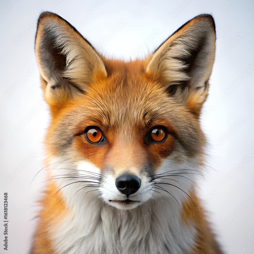 Fototapeta premium red fox isolated on white