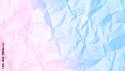 Wallpaper Mural Crumpled paper texture with a gradient of soft pink and light blue hues Torontodigital.ca