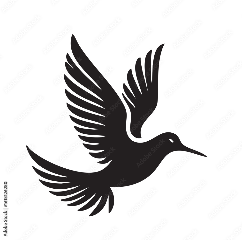 Obraz premium Nature Motifs + Birds – Black and White Silhouette