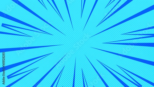 Blue Comic Explosion Background