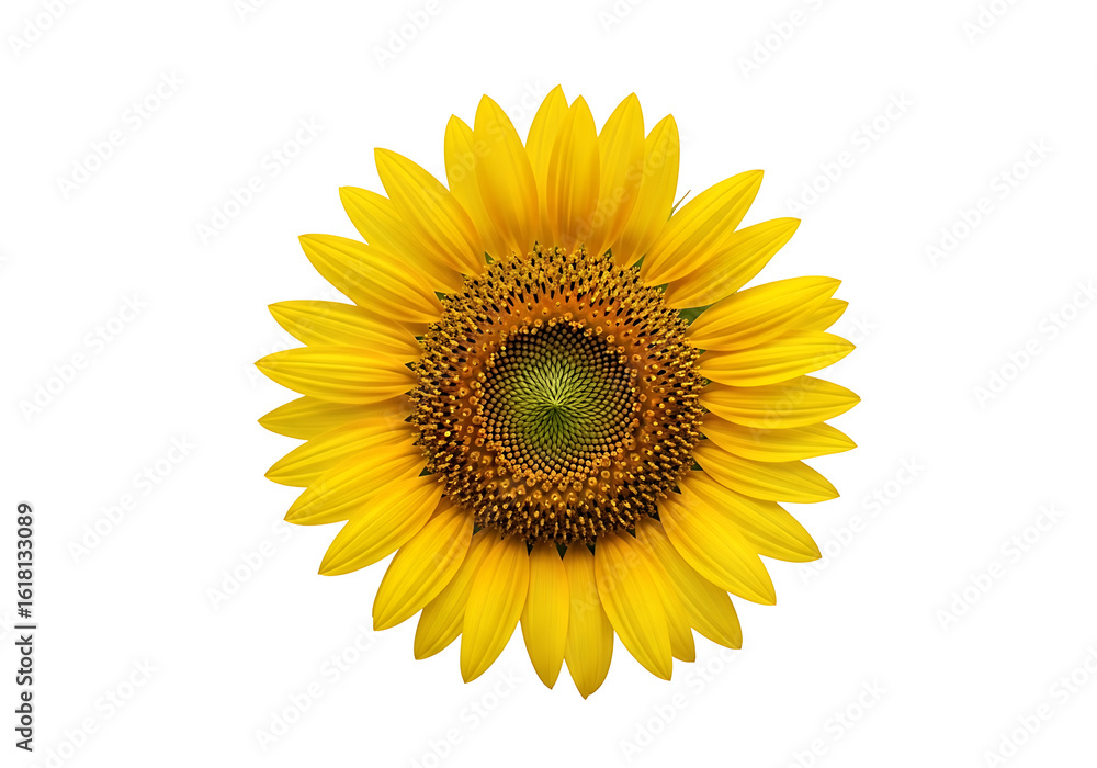 Fototapeta premium Close-up of a vibrant sunflower against a black background.