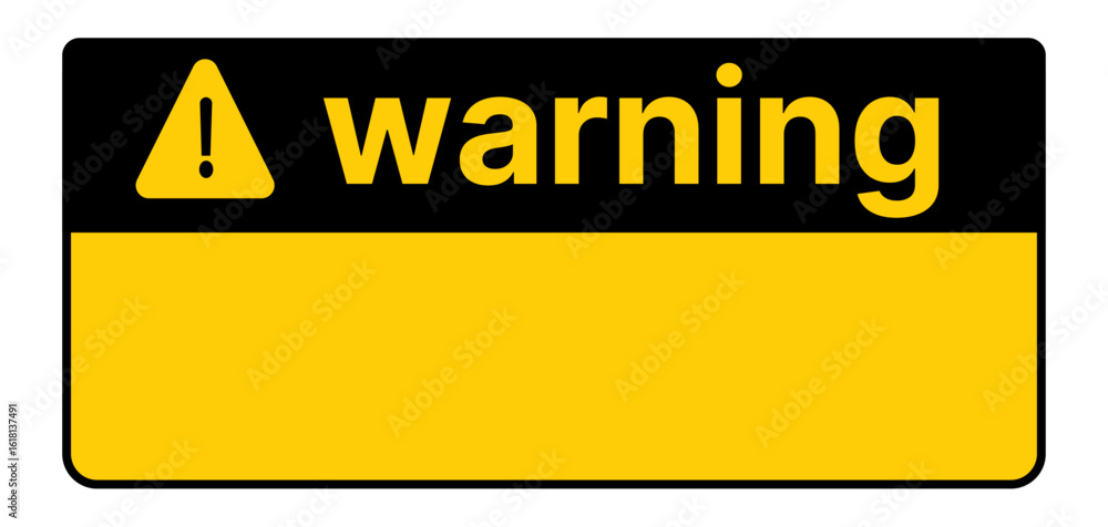 Obraz premium caution sign on a white background