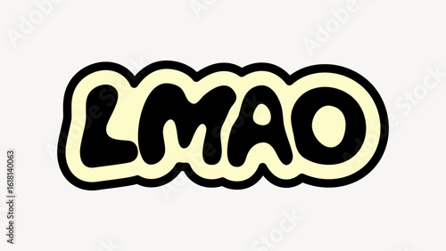 Bold humorous text graphic vector