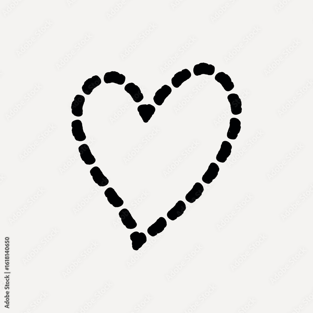 Obraz premium Hand-drawn heart illustration art, Valentine's Day vector