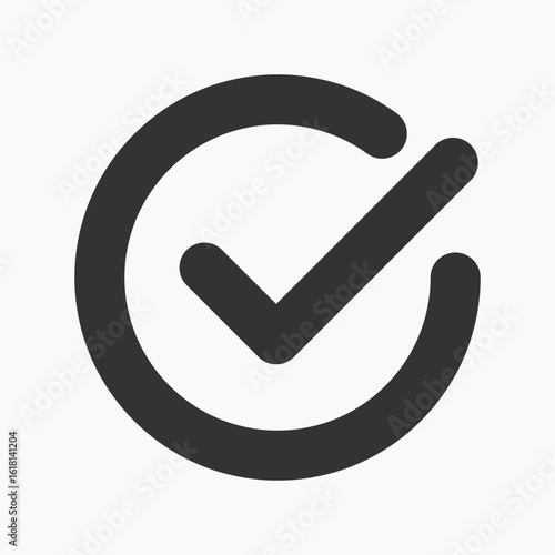 Security symbol with checkmark vector