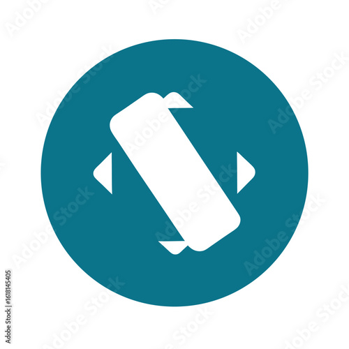 Vector art of circular rotate or refresh icon, isolated