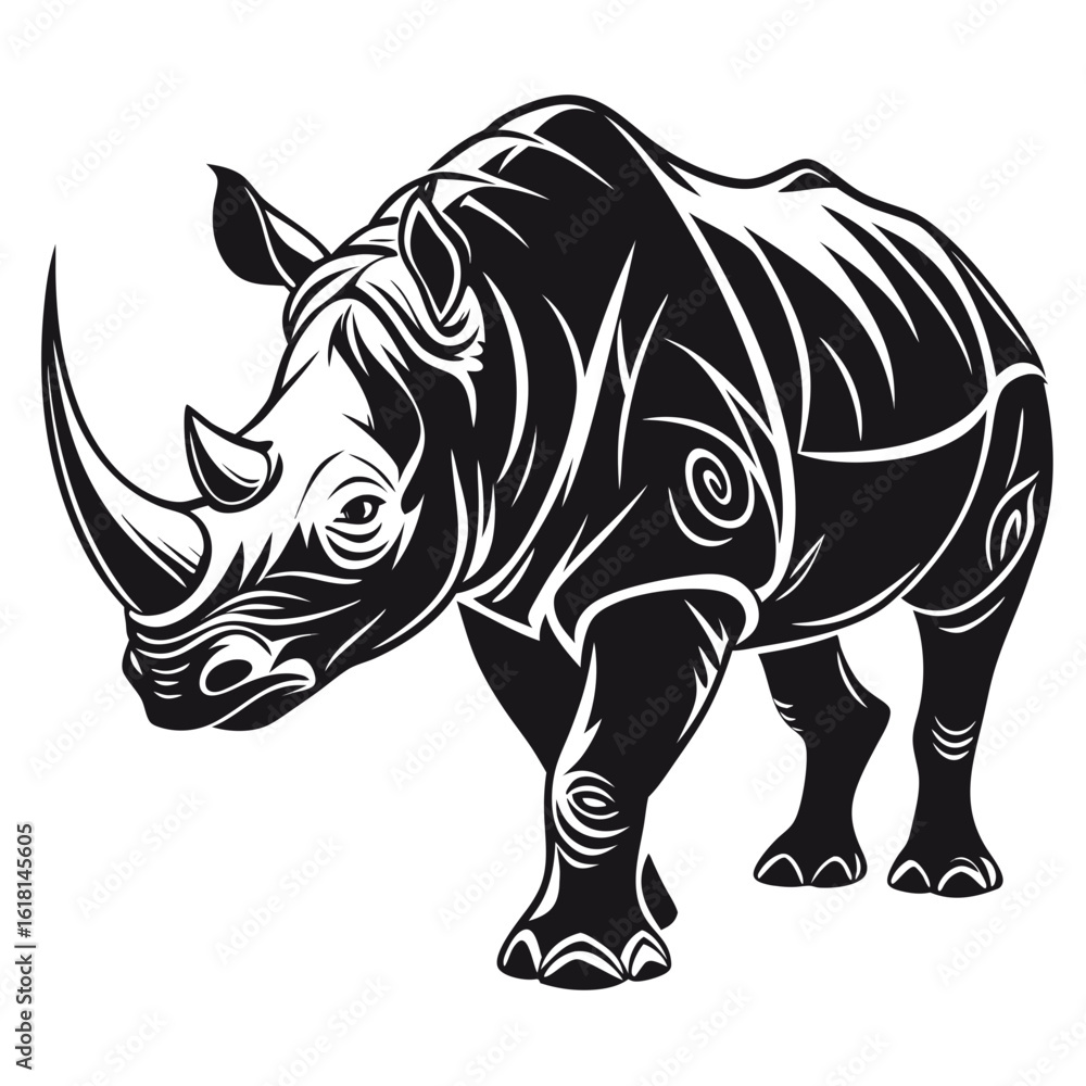 Fototapeta premium rhino isolated on white