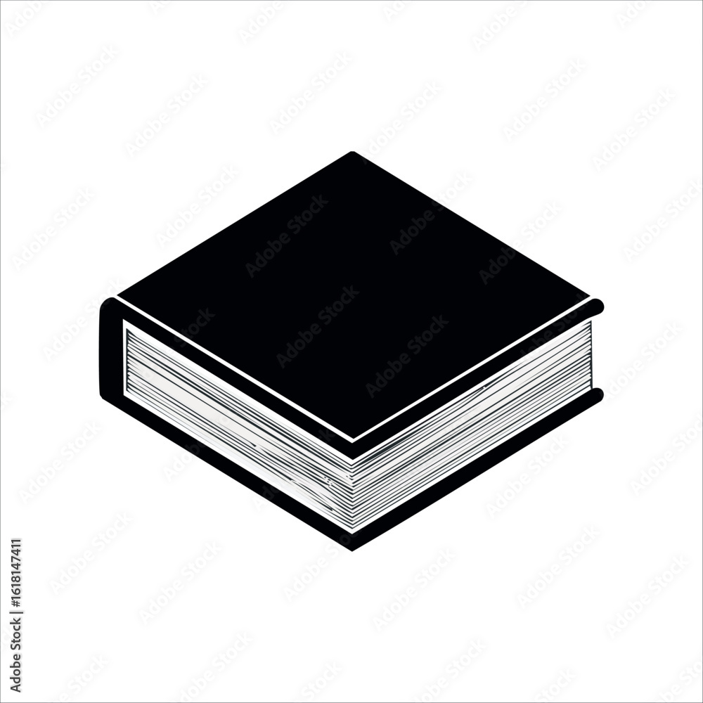 Black and white book illustrations. Simple outline style ideal for education, knowledge, reading, and library-related designs. Black and white book illustrations. Simple outline style ideal for education, knowledge, reading, and library-related designs.