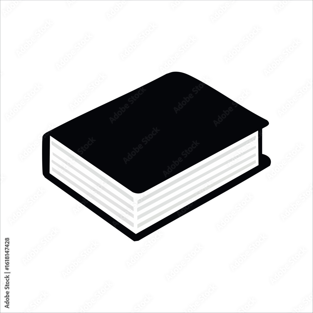 Black and white book illustrations. Simple outline style ideal for education, knowledge, reading, and library-related designs. Black and white book illustrations. Simple outline style ideal for education, knowledge, reading, and library-related designs.