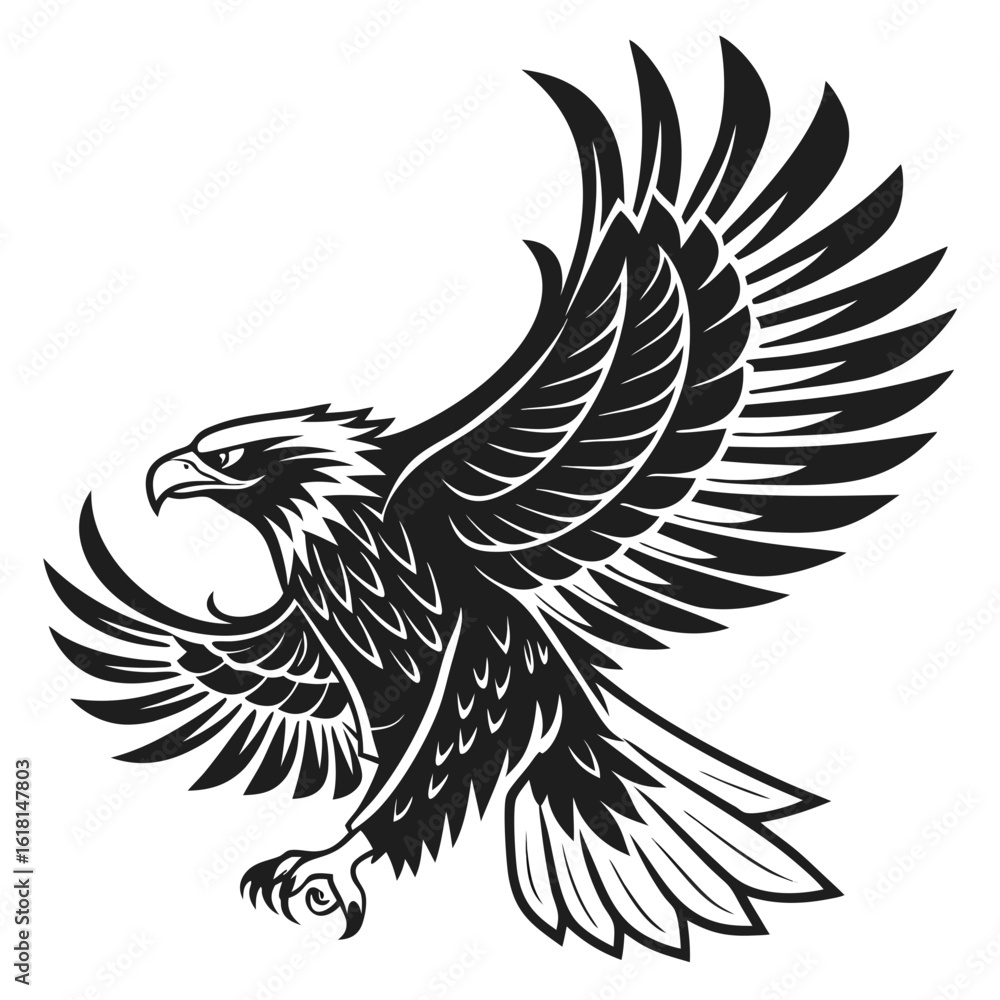 Fototapeta premium eagle with wings