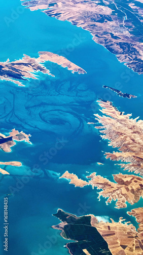 Galaxy Valley Illustration - Tri-Color Yellow Purple Blue Phone Wallpaper Background