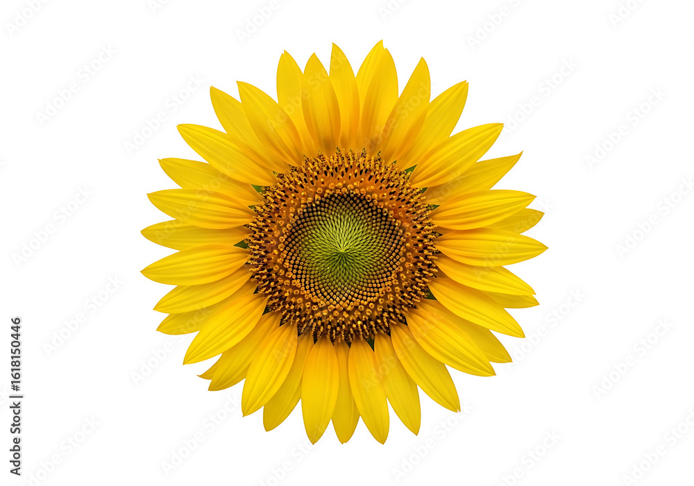 Fototapeta premium Close-up of a vibrant sunflower against a black background.