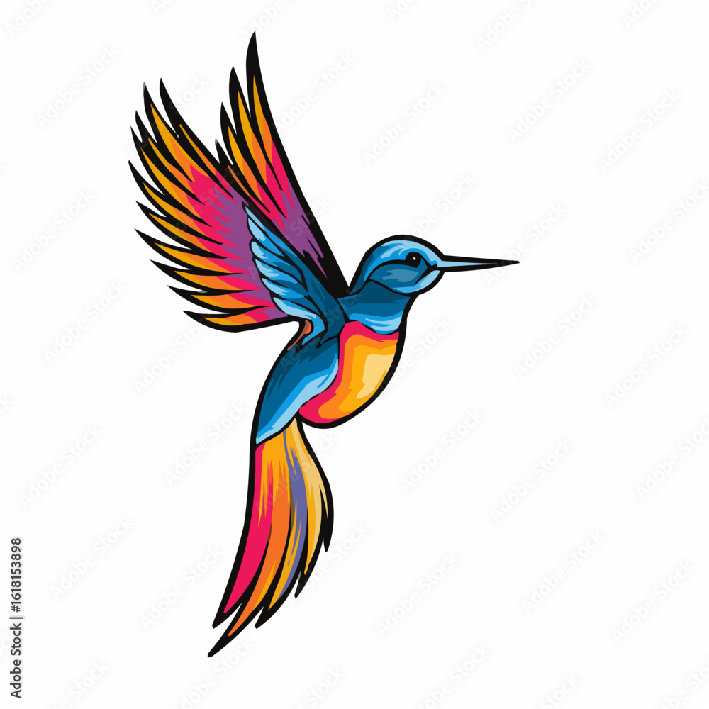 Obraz premium hummingbird and flower