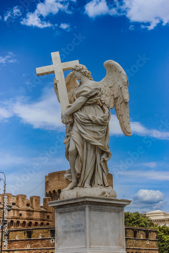 Marble Sculpture of an Angel in Sunlight, Italy.
Ponte Sant'Angelo Angels
