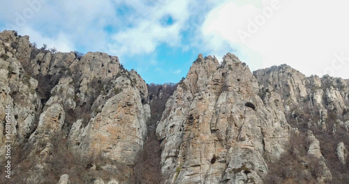 aerial view of rocky mountain