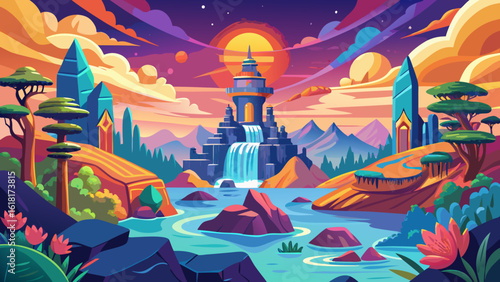 wonderful surreal environment background