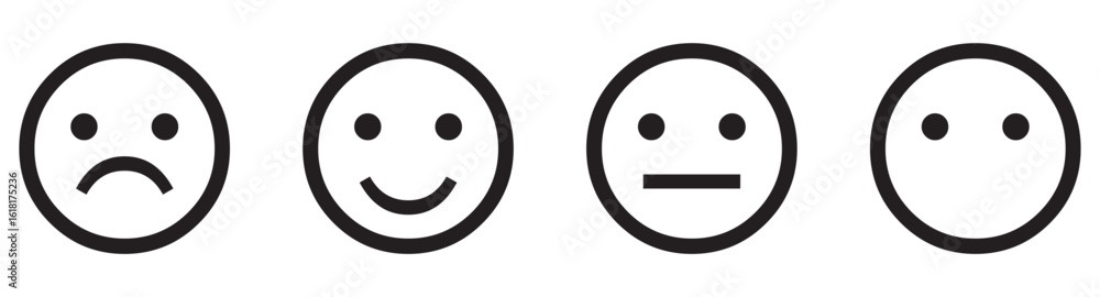 Fototapeta premium Sad face vector illustration