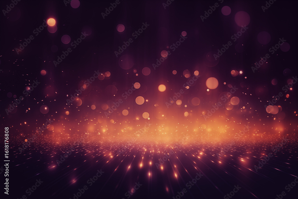 Obraz premium Digital Background Featuring Deep Purple and Orange Streaks with Vintage Aesthetic