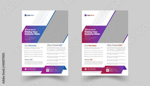 Creative professional business modern  a4 size flyer design template Corporate creative colorful business flyer template design set, abstract business flyer, vector template design or business poster 