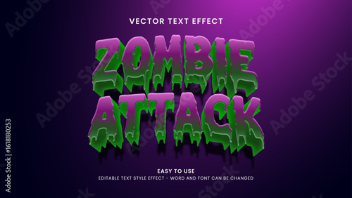 zombie attack editable text effect