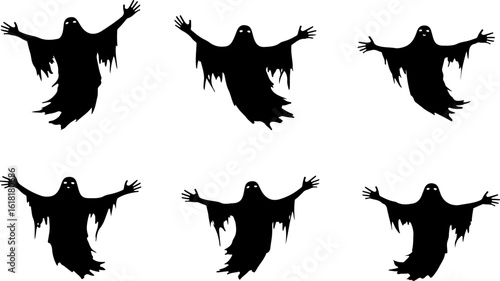 ghost_silhouettes_set vector
