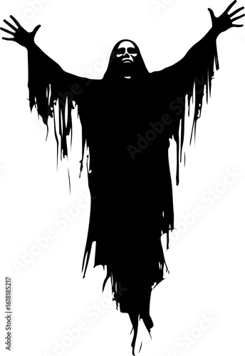 ghost silhouettes set vector bundle