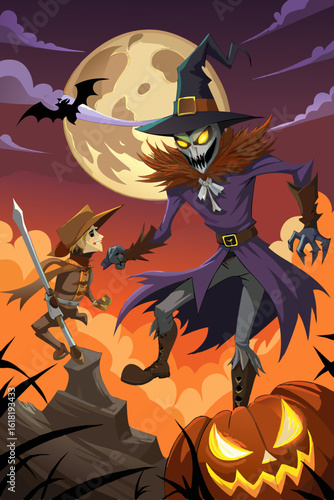 halloween background with bats