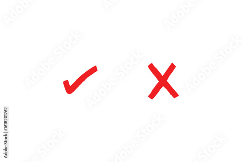 tick and cross marks sets 