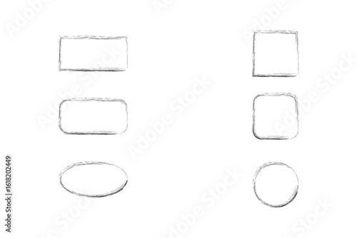 Vector icon set of blank grunge rubber stamps for web and business design