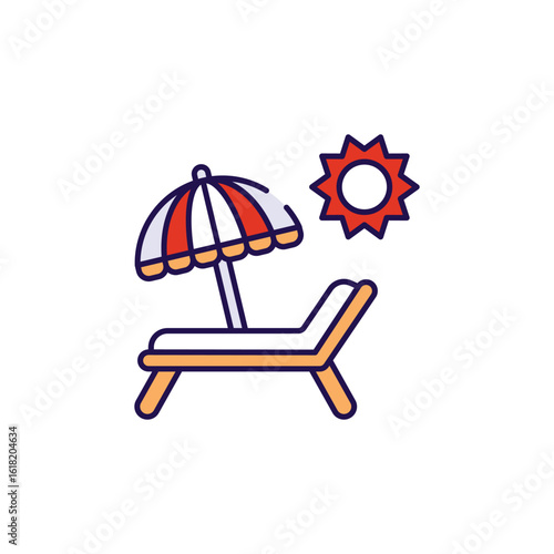 Vacations icon design with white background stock illustration
