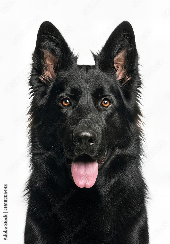Fototapeta premium Cachorro Pastor Alemão em um fundo de estúdio branco