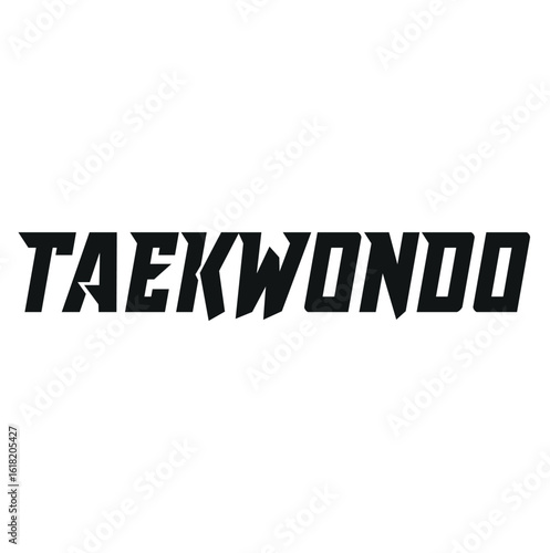 Taekwondo vector background, banner, poster. One continuous line art drawing illustration of taekwondo spor