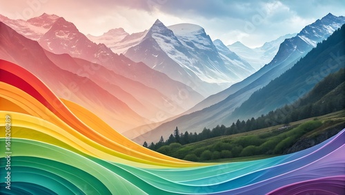 landscape with mountains