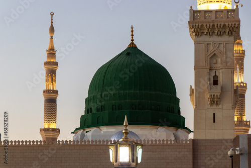 Green Dome Close up - Prophet Mohammed Mosque, Al Masjid an Nabawi.
