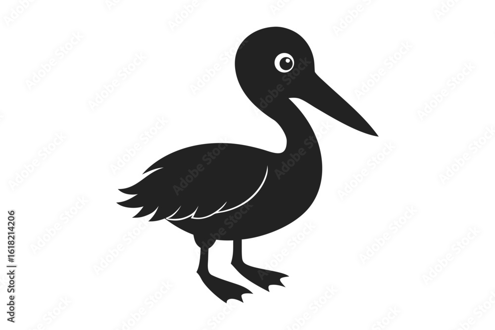 Fototapeta premium baby-birds --black-illustration-silhouette-vector