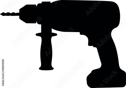 Cordless drill silhouette