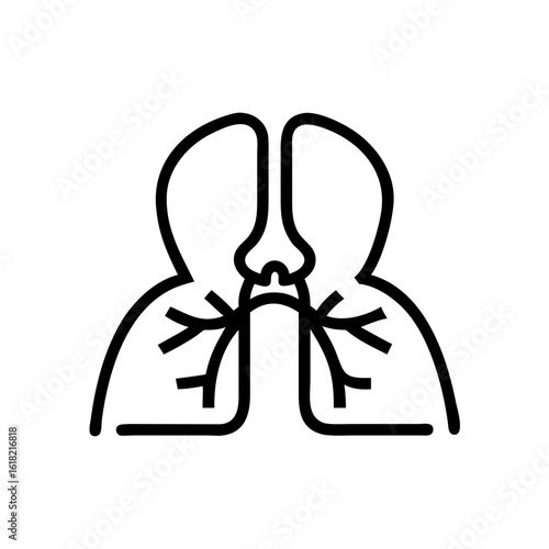 Fitness and health breathing icon transparent background