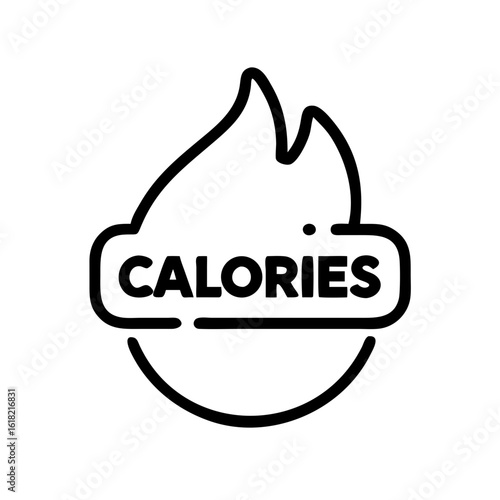Fitness and health calories-burned icon transparent background