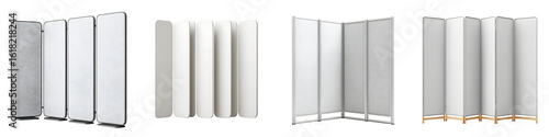Modern Room Dividers: White Panel Screens for Interior Design
