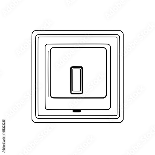 light switch on a white background