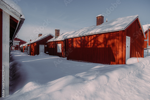 House in winter in Scandinavia 